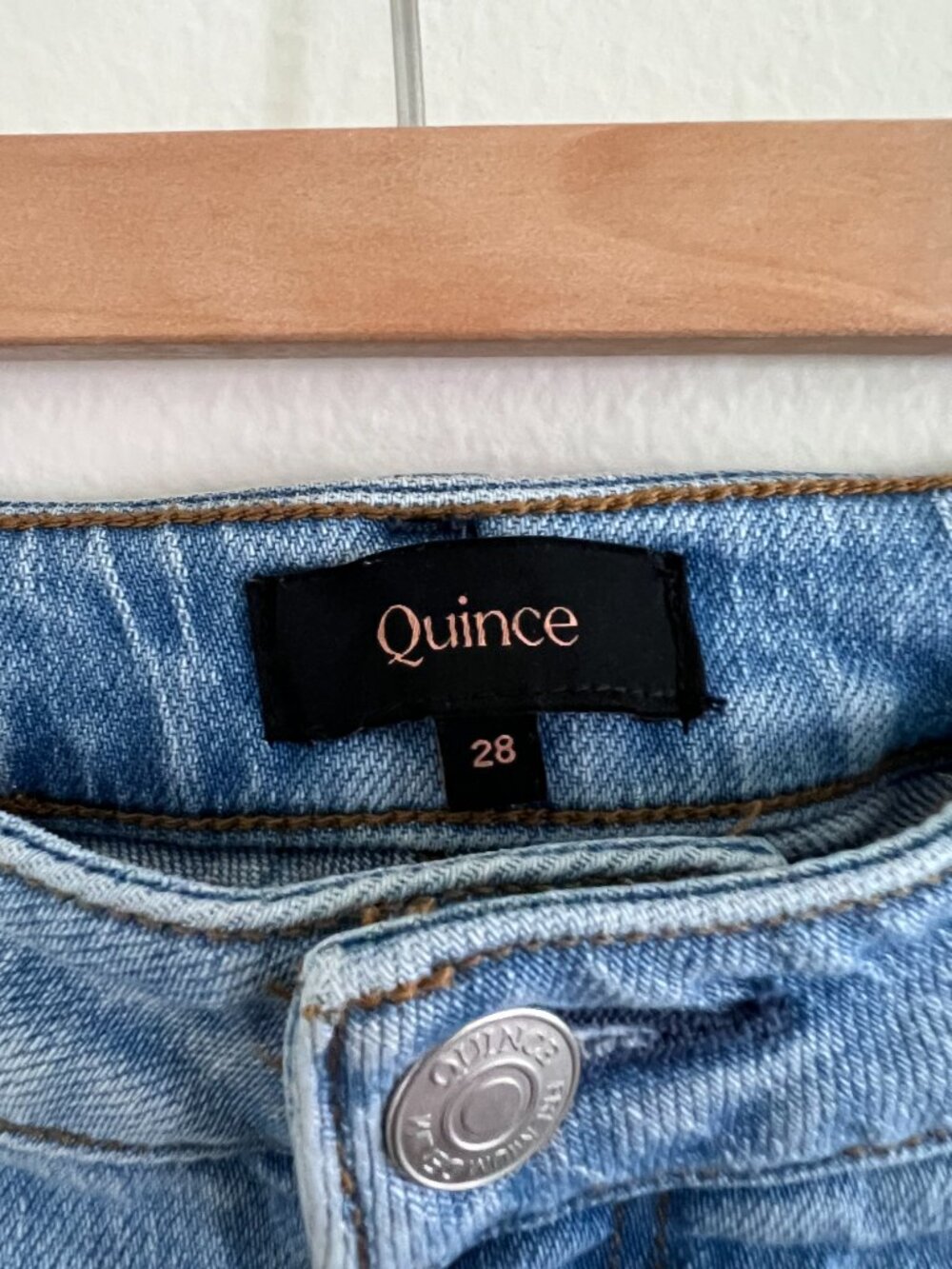 Quince Comfort Stretch High Rise Relaxed Straight Jeans - Picture 5 of 6